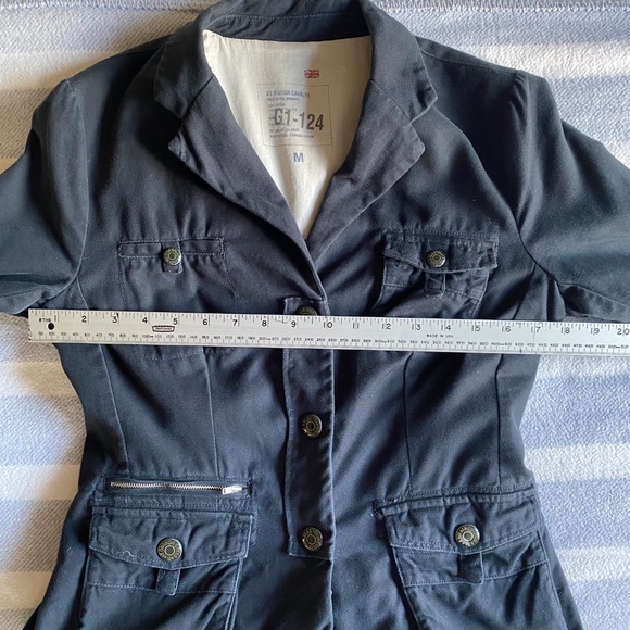 Anthropologie G1 Goods British Cavalry black fitted black utility jacket Sz M - Picture 15 of 16